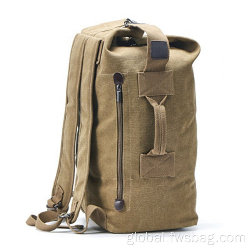 Leather Backpack Custom Fashion large capacity outdoor sports canvas hiking Supplier